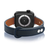 Midnight Blue Genuine Leather Apple Watch Band 38MM / 40MM, 42MM / 44MM (for small wrist) 午夜藍真皮Apple 38MM / 40MM , 42MM / 44MM錶帶 (適合小手腕)