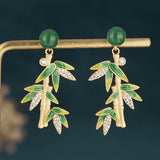 Vintage Bamboo Leaf Shape Earrings 復古竹葉形耳環 KJEA20125