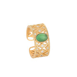 Imperial Style Imitation Jade Open Ring (Adjustable) 宮廷風仿玉開口戒指 (可調節) KJEA20150