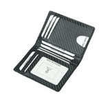 Black Grained Leather RFID Card Holder 黑色真牛皮RFID安全防盜信用卡套 CH19003