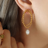 Freshwater Pearl Earrings 淡水珍珠耳環 KJEA20159