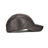 Genuine Leather Winter Warm Earmuffs Baseball Cap 真皮冬天保暖護耳棒球帽