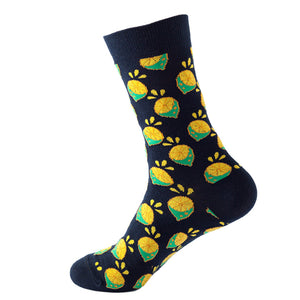 Lemon Pattern Cozy Socks (One Size) 檸檬圖案舒適襪子 (均碼)