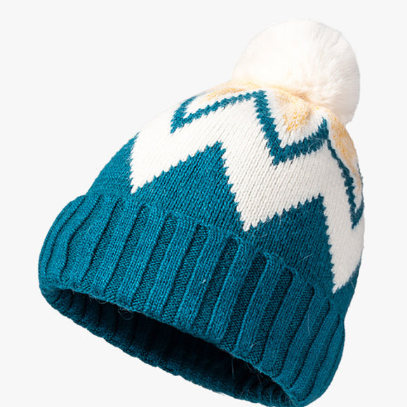 Striped Wool Ball Knitted Hat 條紋毛球針織帽 KCHT2066
