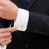 Golden French Men's Business Cufflinks 金色法式男士商務袖扣
