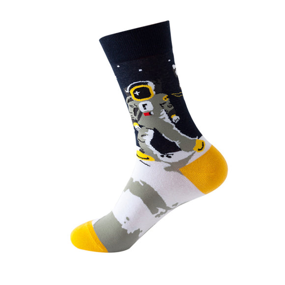 Astronaut Pattern Cozy Socks (One Size) 太空人圖案舒適襪子 (均碼)