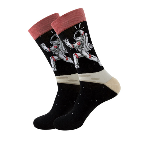 Running Astronaut Cozy Socks (EU38-EU45) 奔跑宇航員舒適襪子 (歐碼38-歐碼45)