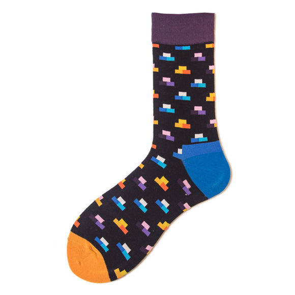 Tetris Pattern Cozy Socks (EU38-EU45) 俄羅斯方塊圖案舒適襪子 (歐碼38-歐碼45)