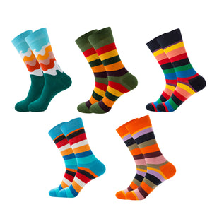 Set of 5 Pairs Stripes Cozy Socks (EU38-EU45) 5對一套條紋舒適襪子 (歐碼38-歐碼45)