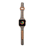 British Style Lattice Genuine Leather Apple Watch Band 38MM / 40MM, 42MM / 44MM (for small wrist) 英式格紋真皮Apple 38MM / 40MM , 42MM / 44MM錶帶 (適合小手腕)