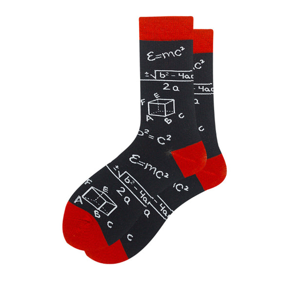Math Equation Pattern Cozy Socks (One Size) 數學方程式圖案舒適襪子 (均碼) HS202064