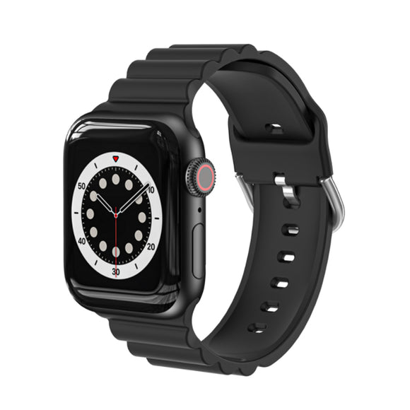 Black Silicone Apple Watch Band 黑色矽膠 Apple 錶帶