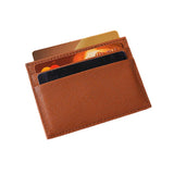 Brown Grained Leather Card Holder 棕色真牛皮信用卡套 (CH19006a)