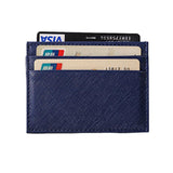 Blue Grained Leather Card Holder 藍色真牛皮信用卡套 (CH19006b)