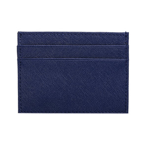 Blue Grained Leather Card Holder 藍色真牛皮信用卡套 (CH19006b)