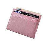 Pink Grained Leather Card Holder 粉紅色真牛皮信用卡套 CH19006c