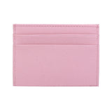 Pink Grained Leather Card Holder 粉紅色真牛皮信用卡套 CH19006c