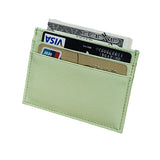 Green Grained Leather Card Holder 綠色真牛皮信用卡套 CH19006d