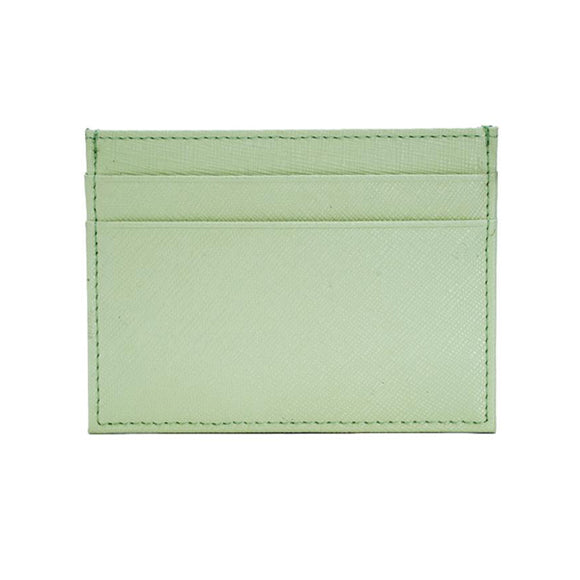 Green Grained Leather Card Holder 綠色真牛皮信用卡套 CH19006d