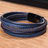 Multi-Layer Leather Mixed Rope Braided Bracelet 多層皮革混合繩編織手鍊 KJBR16070