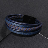 Multi-Layer Leather Mixed Rope Braided Bracelet 多層皮革混合繩編織手鍊 KJBR16070