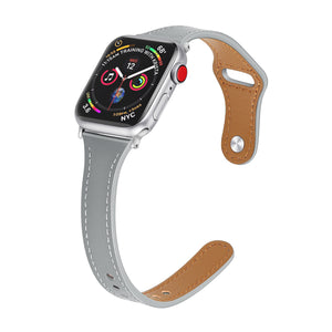 Dark Grey Genuine Leather Apple Watch Band (for small wrist) 深灰真皮Apple (適合小手腕) KCWATCH1070a
