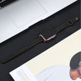 Black Genuine Leather Apple Watch Band (for small wrist) 黑色真皮Apple 錶帶 (適合小手腕)
