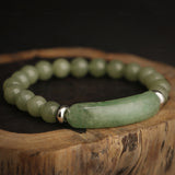 Natural Green Crystal Bracelet (Circumference 15.5cm) 天然綠水晶手鍊 (鍊長 15.5cm) (KJBR16075)