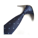 Blue Tie, Pocket Square, Cufflinks, Tie Clip 4 Pieces Gift Set 藍色領帶口袋巾袖扣領帶夾4件套裝 (KCBT2075)