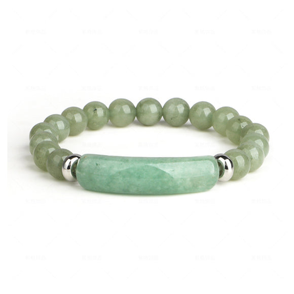 Natural Green Crystal Bracelet (Circumference 15.5cm) 天然綠水晶手鍊 (鍊長 15.5cm) (KJBR16075)