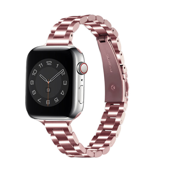 Rose Pink Slim Stainless Steel Apple Watch Band 玫瑰粉修身不銹鋼 Apple 錶帶 (KCWATCH1075)