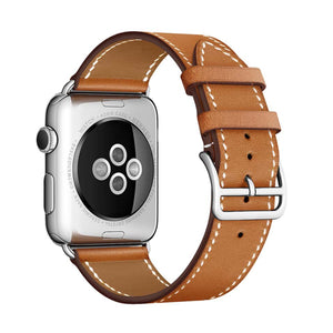 Brown Genuine Leather Apple Watch Band 棕色真皮Apple 錶帶 (KCWATCH1077)
