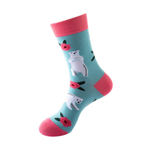 Polar Bear Pattern Cozy Socks (One Size) 北極熊圖案舒適襪子 (均碼) (HS202007)