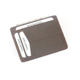 Brown Grained Leather RFID Card Holder 棕色真牛皮RFID安全防盜信用卡套 CH19008