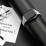Chalk Blue Genuine Leather Apple Watch Band (for small wrist) 粉筆藍真皮Apple 錶帶 (適合小手腕) (KCWATCH1080b)