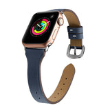 Sapphire Blue Genuine Leather Apple Watch Band (for small wrist) 寶藍真皮Apple 錶帶 (適合小手腕) (KCWATCH1081)