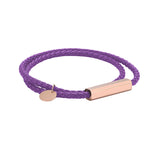 Purple Faux Leather Magnetic Bracelet (Circumference 19.5cm) 紫色人造皮革磁扣手鍊 (鍊長 19.5cm) KJBR16082