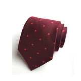 Red Tie, Pocket Square, Cufflinks, Tie Clip 4 Pieces Gift Set 紅色領帶口袋巾袖扣領帶夾4件套裝 (KCBT2083)