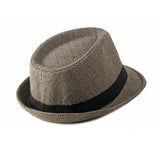 Khaki British Diagonal Stripe Jazz Hat 卡其色英倫斜條紋爵士帽 (KCHT2087)
