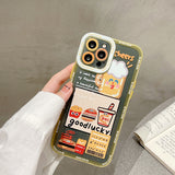 Beer Burger Pattern iPhone 13 Case 啤酒漢堡圖案iPhone 13 保護套 (MCL2185)