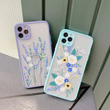 Grass Gray / Sky Blue Flowers iPhone 12 Case 草灰 / 天藍花朵 iPhone 12 保護套