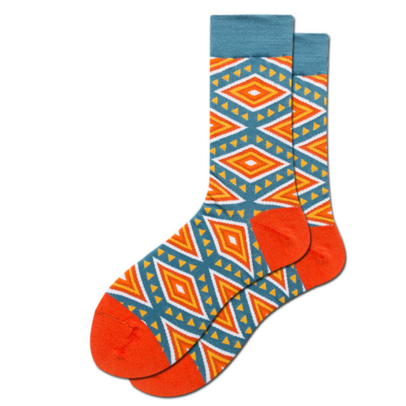 Ethnic Pattern Cozy Socks (EU39-EU45) 民族花型圖案舒適襪 (EU39-EU45)