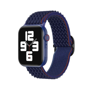 Navy Blue Wave Pattern Nylon Woven Apple Watch Band 海軍藍波浪紋尼龍編織 Apple 錶帶  (KCWATCH1098)