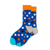 Black Dots Blue Cozy Socks (EU38-EU45)  黑色圓點藍色舒適襪子 (歐碼38-歐碼45)