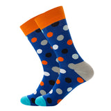Black Dots Blue Cozy Socks (EU38-EU45)  黑色圓點藍色舒適襪子 (歐碼38-歐碼45)