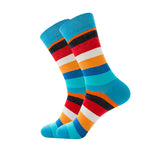 Blue Red Orange Stripes Cozy Socks (EU38-EU45 藍紅橙條紋舒適襪子 (歐碼38-歐碼45)
