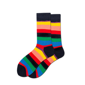 Colorful Stripes Cozy Socks (EU38-EU45 七彩條紋舒適襪子 (歐碼38-歐碼45)