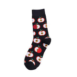 Half Apple Pattern Cozy Socks (One Size) 半邊蘋果圖案舒適襪子 (均碼)