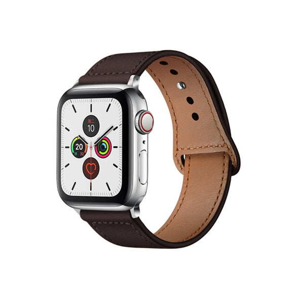 Dark Brown Genuine Leather Apple Watch Band 深棕色真皮Apple 錶帶