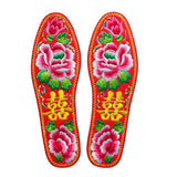 Traditional Handmade Red Goldfish Wedding Flat Shoes 傳統手工製造紅色金魚繡花鞋